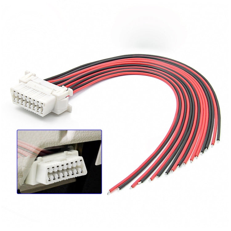 30cm 16Pin Fixed Terminal Extension Cable, Female Plug for Honda, Female Plug for Volkswagen, Male Plug, Female Plug for KIA