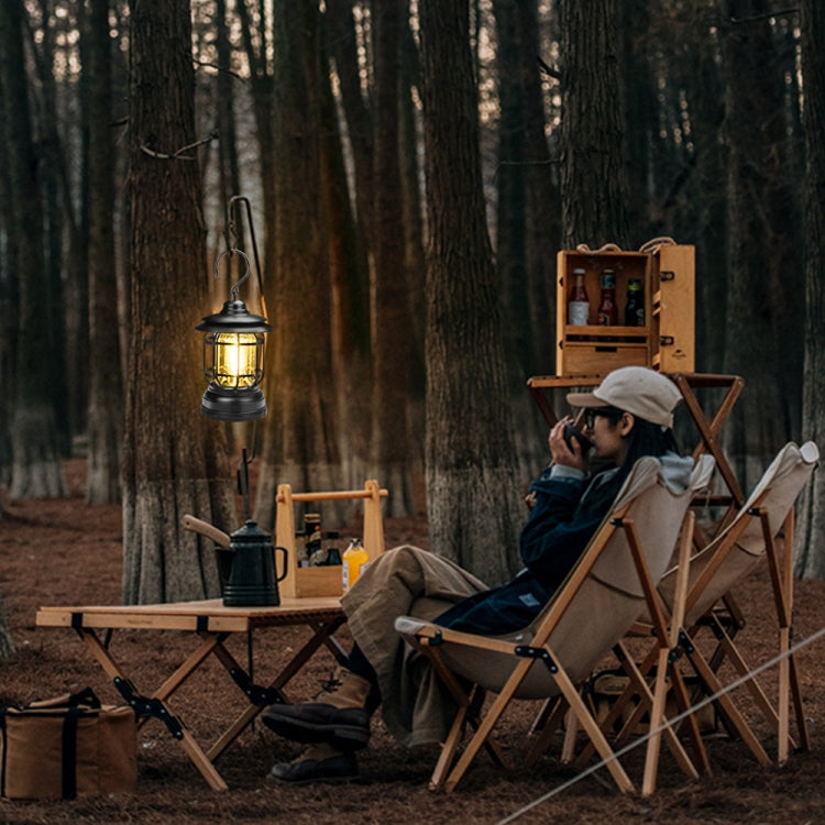 Portable Retro Hanging Lamp Lantern Camping Tent Light, USB Charging, Battery Type, Not Included Battery