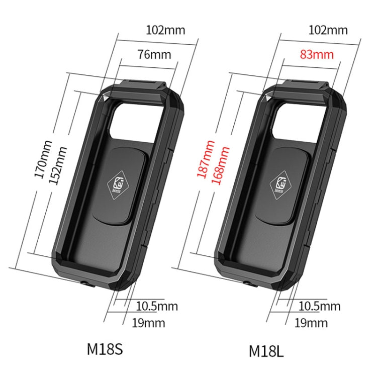 M18S-QD Motorcycle / Bicycle Waterproof Quick Release Mobile Phone Holder, M18S-QD