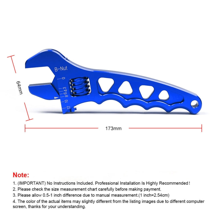 Car AN3-AN12 Adjustable Aluminum Wrench Hose Fitting Tool