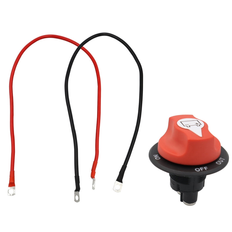 Car Yacht Battery Selector Isolator Disconnect Rotary Switch Cut With Power Cord, 50A 10AWG, 100A 8AWG, 200A 6AWG, 300A 6AWG