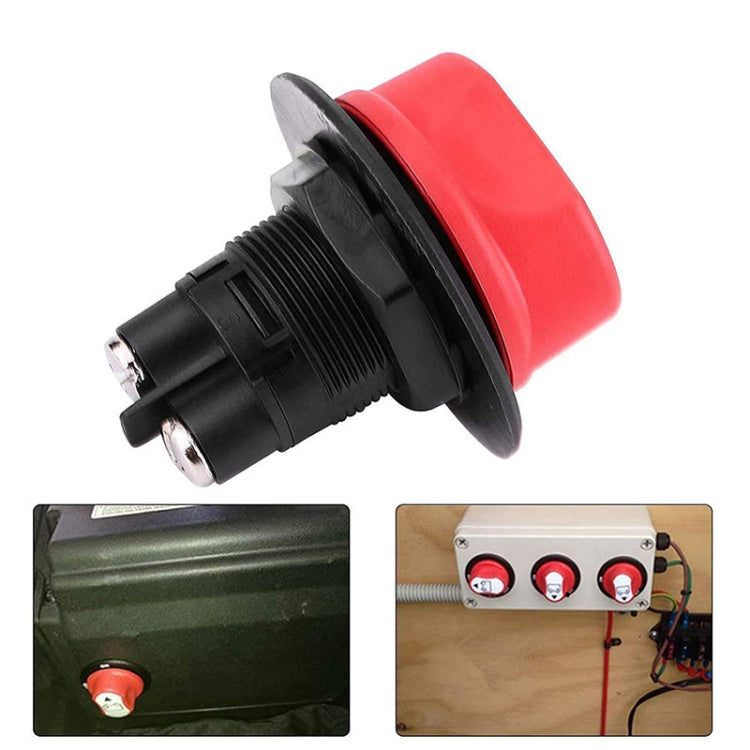 Car Yacht Battery Selector Isolator Disconnect Rotary Switch Cut With Power Cord, 50A 10AWG, 100A 8AWG, 200A 6AWG, 300A 6AWG