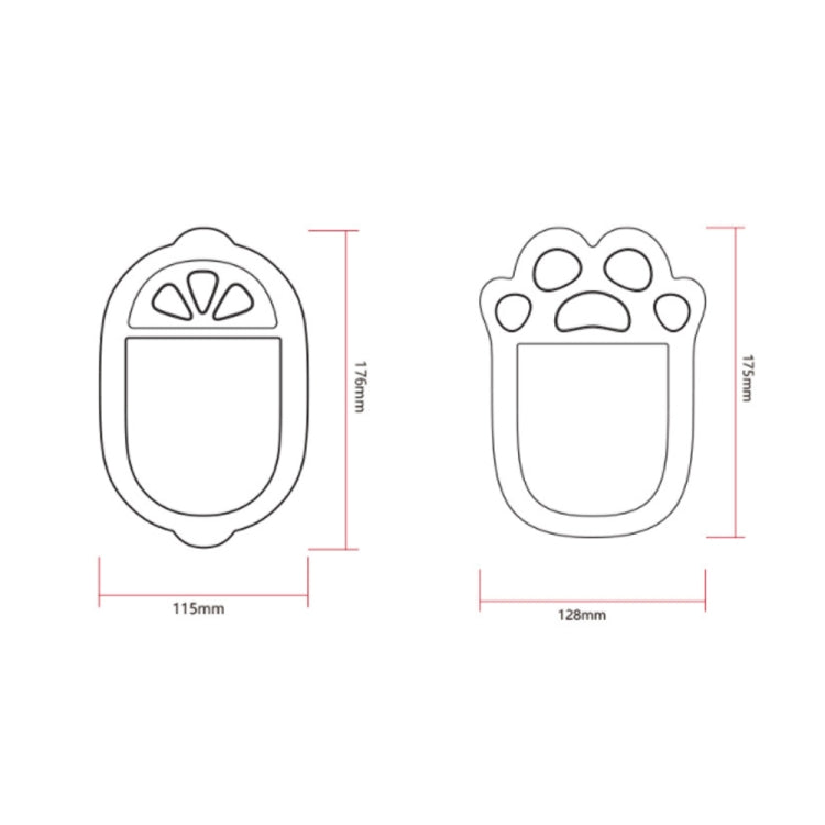 Wall Toiletries Free Installation Silicone Shelf, Cat Paw, Bear Paw