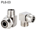 LAIZE Nickel Plated Copper Trachea Quick Fitting Lock Female Connector, PL6-03, PL6-04, PL8-03, PL8-04, PL10-01, PL10-02, PL10-03, PL10-04, PL12-01, PL12-02, PL12-03, PL12-04
