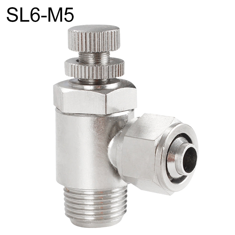 LAIZE Nickel Plated Copper Trachea Quick Fitting Throttle Valve Lock Female Connector, SL6-M5, SL6-01, SL6-02, SL6-03, SL6-04, SL8-01, SL8-02, SL8-03, SL8-04, SL10-01, SL10-02, SL10-03, SL10-04, SL12-02, SL12-03, SL12-04