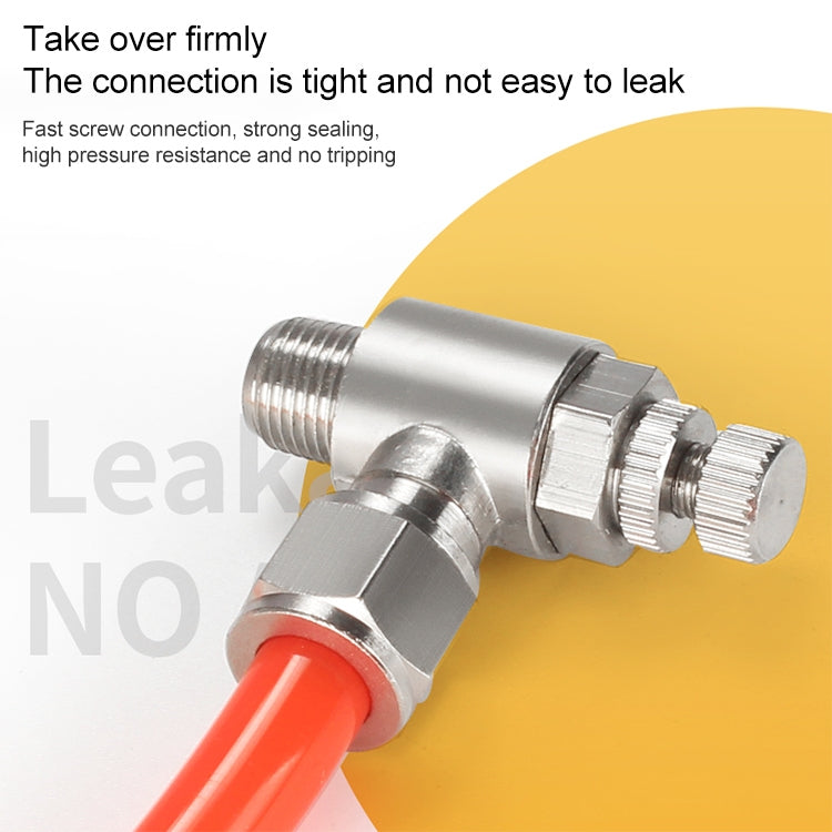 LAIZE Nickel Plated Copper Trachea Quick Fitting Throttle Valve Lock Female Connector, SL6-M5, SL6-01, SL6-02, SL6-03, SL6-04, SL8-01, SL8-02, SL8-03, SL8-04, SL10-01, SL10-02, SL10-03, SL10-04, SL12-02, SL12-03, SL12-04