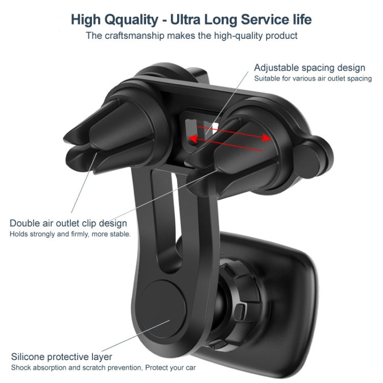 IMAK C5-F2 Dual Chip Air Outlet Magnetic Car Holder, C5-F2
