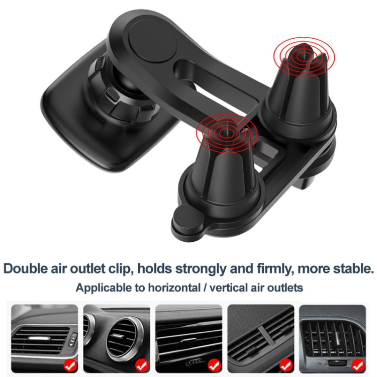 IMAK C5-F2 Dual Chip Air Outlet Magnetic Car Holder, C5-F2