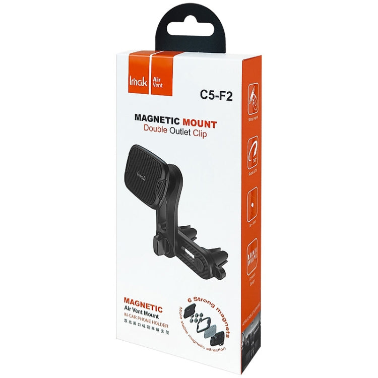 IMAK C5-F2 Dual Chip Air Outlet Magnetic Car Holder, C5-F2