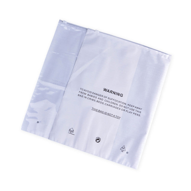 100 PCS PE + Pearl Cotton Zipper Transparent Warning Storage Bag, 27 x 35cm, Warning Storage Bag