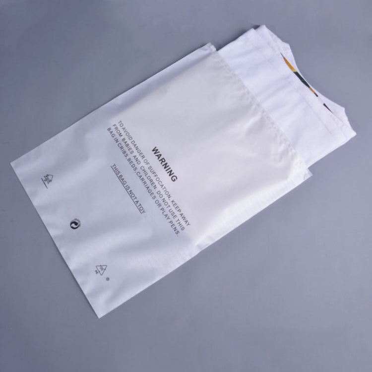 100 PCS PE + Pearl Cotton Zipper Transparent Warning Storage Bag, 27 x 35cm, Warning Storage Bag