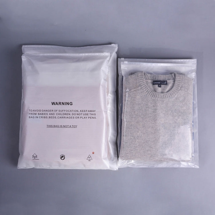 100 PCS PE + Pearl Cotton Zipper Transparent Warning Storage Bag, 27 x 35cm, Warning Storage Bag