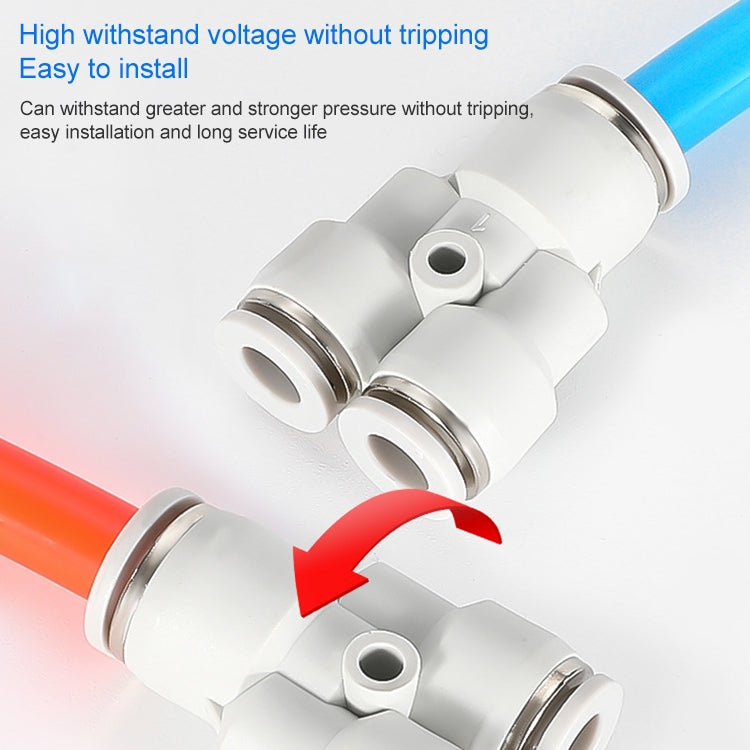 PW6-4 LAIZE 2pcsPW Y-type Tee Reducing Pneumatic Quick Fitting Connector, PW6-4 (2pcs), PW8-4 (2pcs), PW8-6 (2pcs), PW10-6 (1pc), PW10-8 (2pcs), PW12-8 (1pc), PW12-10 (1pc), PW16-12 (1pc)