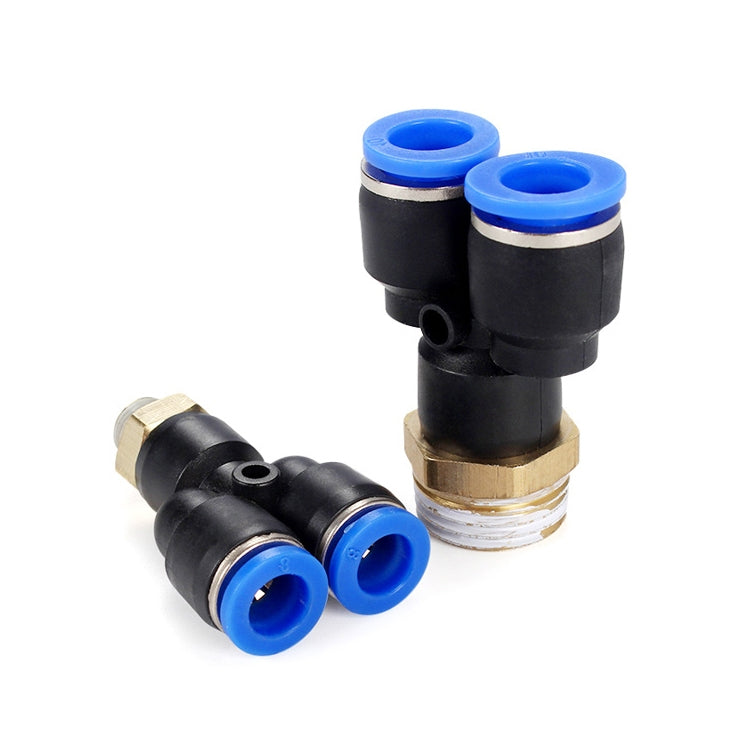 PX6-02 LAIZE 2pcs Plastic Y-type Tee Male Thread Pneumatic Quick Connector, PX4-01 (10pcs), PX4-02 (10pcs), PX4-M5 (10pcs), PX6-01 (10pcs), PX6-02 (2pcs), PX6-03 (2pcs), PX6-04 (2pcs), PX6-M5 (10pcs), PX8-01 (2pcs), PX8-02 (2pcs), PX8-03 (2pcs)        ...