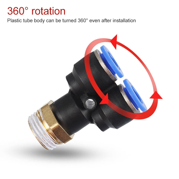 PX6-02 LAIZE 2pcs Plastic Y-type Tee Male Thread Pneumatic Quick Connector, PX4-01 (10pcs), PX4-02 (10pcs), PX4-M5 (10pcs), PX6-01 (10pcs), PX6-02 (2pcs), PX6-03 (2pcs), PX6-04 (2pcs), PX6-M5 (10pcs), PX8-01 (2pcs), PX8-02 (2pcs), PX8-03 (2pcs)        ...