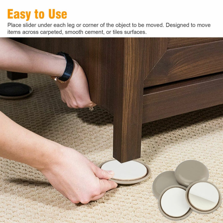 16 in 1 25mm Round Table Chairs Non-slip Foot Mat, 16 in 1 25mm