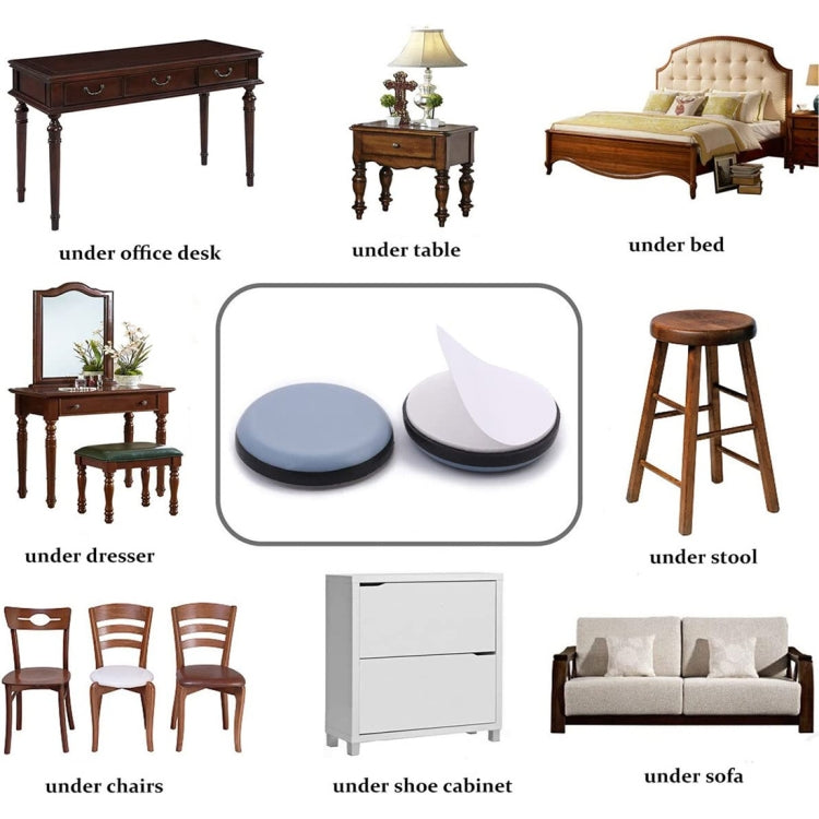 8 in 1 30mm Round Table Chairs Non-slip Foot Mat, 8 in 1 30mm