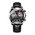 Multifunctional Quartz Waterproof Luminous Men Leather Watch, OCHSTIN 6123C