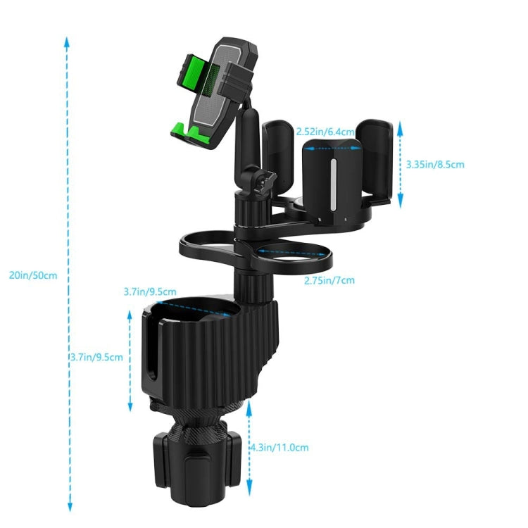 Car Drink Water Cup Mobile Phone Holder, A04(Grey), A04(Green), A08(Grey), A08(Green)