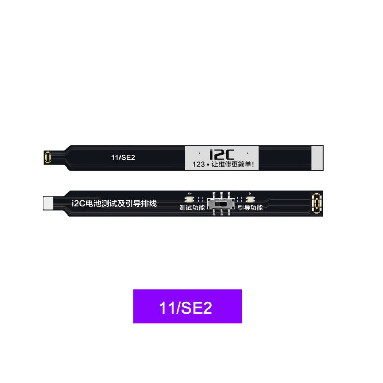 i2C Battery Boot Strap Test Flex Cable, For iPhone 5 SE / 6s / 6 Plus / 6s Plus / 7 / 7 Plus, For iPhone 8 / 8 Plus / X / XR / XS / XS Max / 11 Pro / 11 Pro Max, For iPhone 11 / SE2, For iPhone 12 mini / 12 / 12 Pro / 12 Pro Max / SE3                  ...