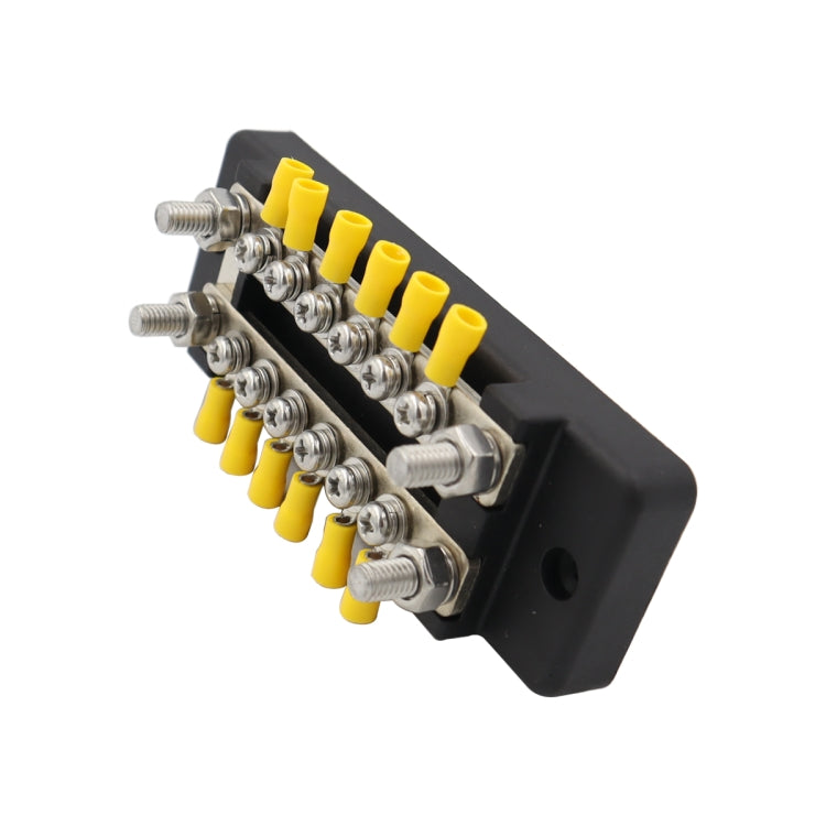CP-3024 150A 12-48V RV Yacht Double-row 6-way Busbar with Ring Terminals, CP-3024