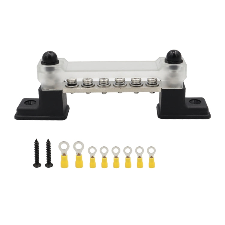 CP-3050 150A 12-48V RV Yacht 6-way Busbar with 8pcs Terminals, CP-3050