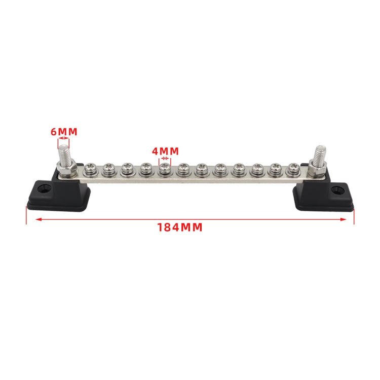 CP-3051 150A 12-48V RV Yacht 12-way Busbar with 14pcs Terminals, CP-3051