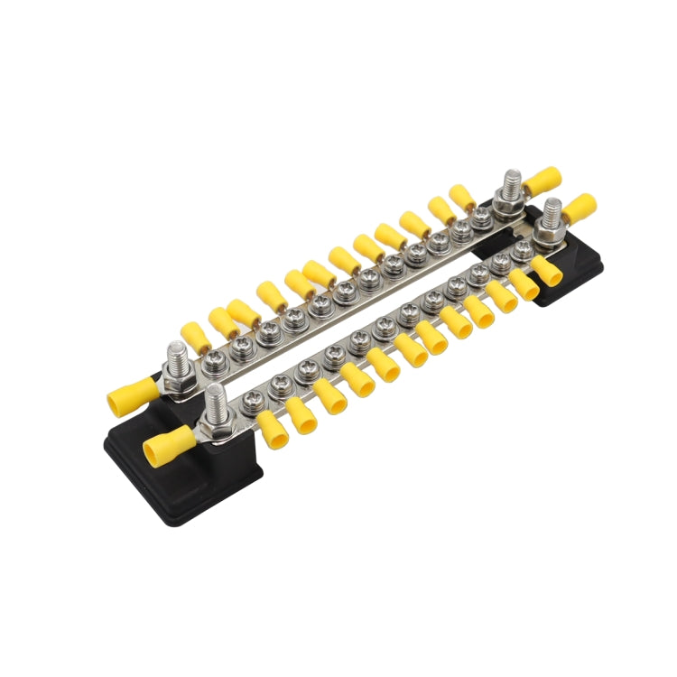 CP-3053 150A 12-48V RV Yacht Double-row 12-way Busbar with 28pcs Terminals, CP-3053