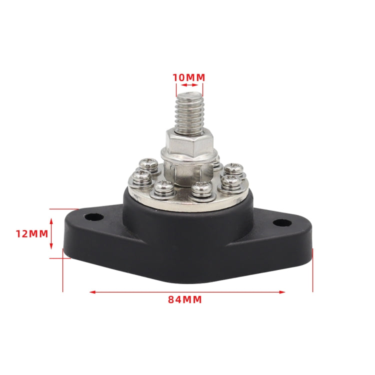 3/8 inch M10 RV Yacht 8-way Terminal Stud with 2 M5x20 Screws, CP-3060-01, CP-3060-02