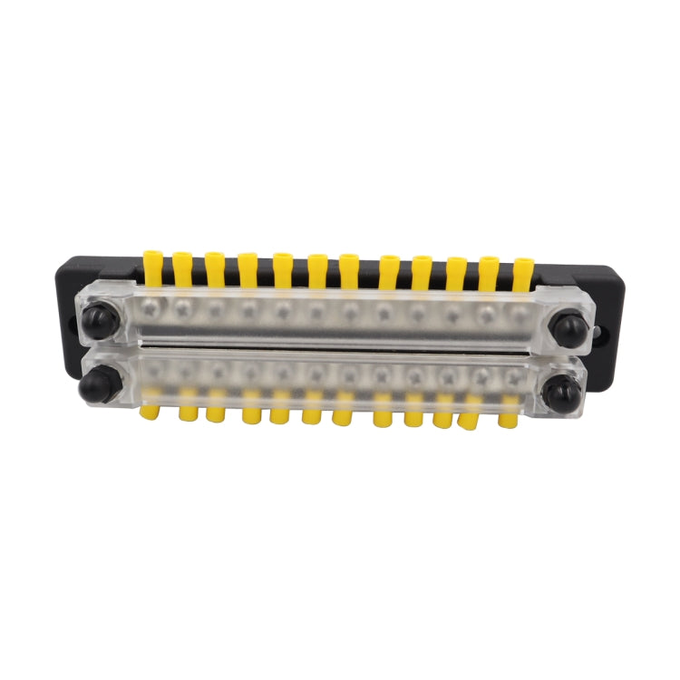 CP-3115 1 Pair 150A 12-48V RV Yacht Double-row 12-way Busbar with 56pcs Terminals, CP-3115