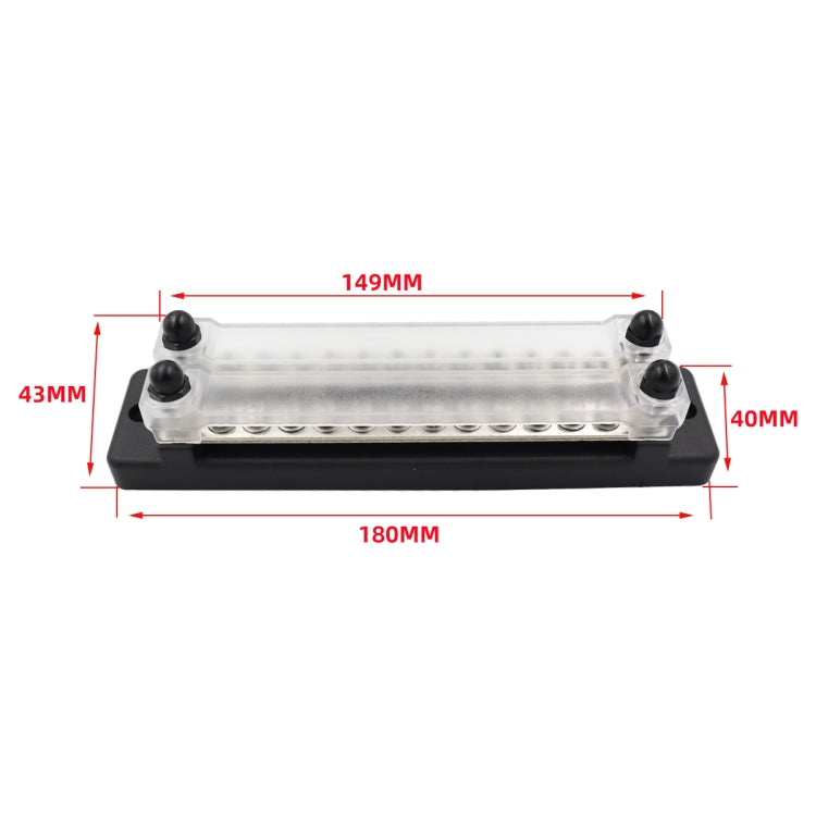 CP-3023-02 150A 12-48V RV Yacht Double-row 12-way Busbar, CP-3023-02