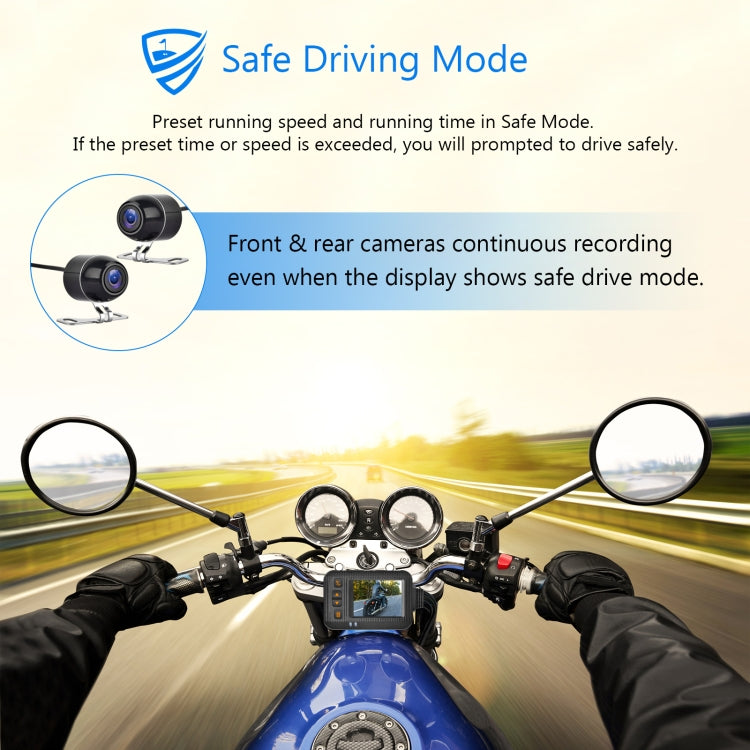 SE20 2.0 inch 1080P Waterproof HD Motorcycle DVR, Support TF Card / Cycling Video / Parking Monitoring, SE20