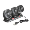 F4310 360-Degree Rotating Adjustable Car Three-Head Fan, F4310 USB Universal, F4310 12V Cigarette Lighter, F4310 24V Cigarette Lighter