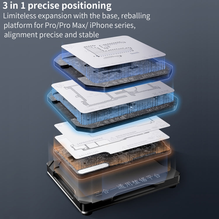 Qianli Mega-idea Multi-functional Middle Frame Positioning BGA Reballing Platform, For Huawei Mate 40 Pro, For Asus ROG Phone 6 Pro / 6, For Xiaomi 12 Pro, For Huawei Nova 6 5G / Honor V30, For Huawei P30 Pro, For Huawei P40 Pro, For Huawei P40 Pro+   ...