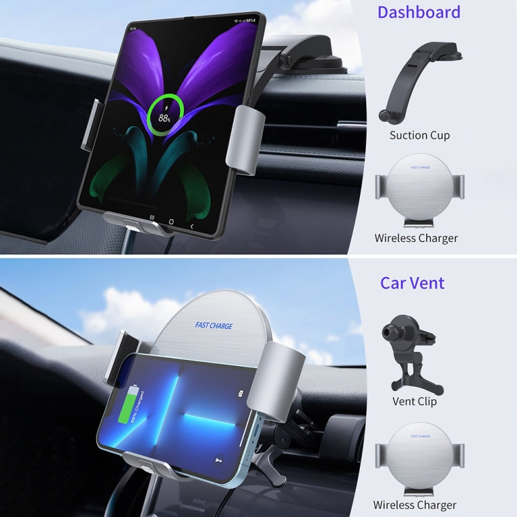 Dual Coil Car Phone Holder Wireless Charger, S9