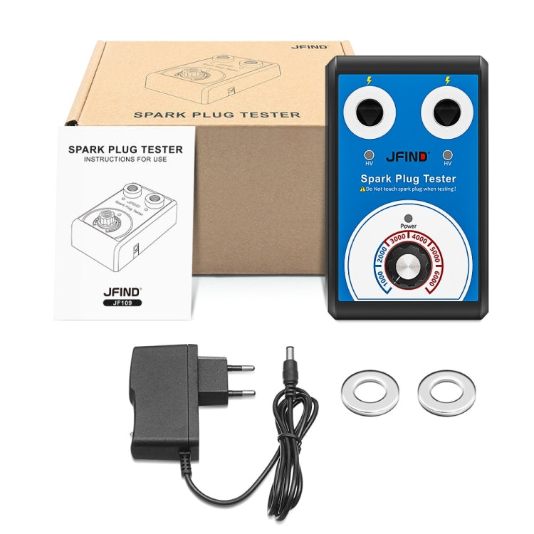 JFIND JF109 Car Double Hole Spark Plug Tester, JF109 (EU Plug)