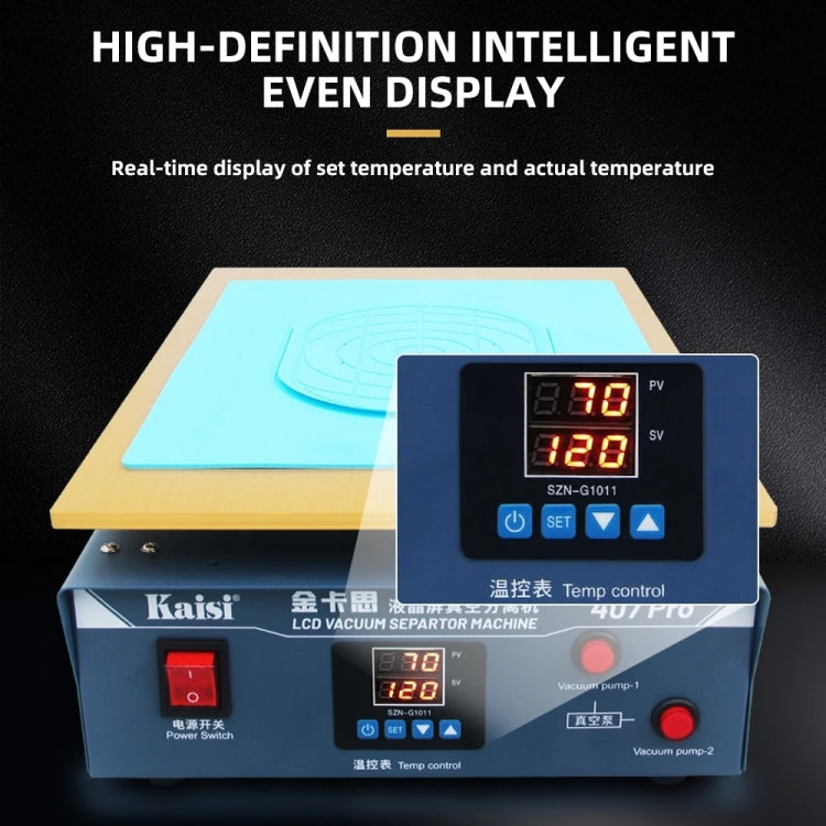 Kaisi 407 Pro 17 inch Dual Vacuum Pump LCD Screen Separator Machine, AU Plug, UK Plug, EU Plug