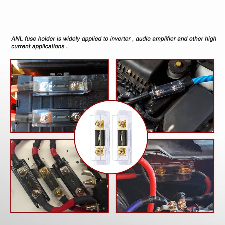 2 in 1 ANL Car Fuse Holder Electrical Protection Insulating Cover, 50A, 80A, 100A, 120A, 150A, 200A, 250A, 300A, 400A, 500A