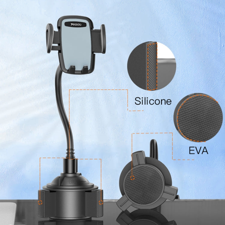 Yesido C112 Universal Car Water Cup Holder Telescopic Hose Phone Holder, C112