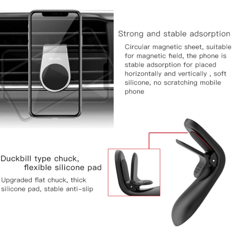 Yesido C64 Car Air Vent Strong Magnetic Phone Holder, C64 (Black)