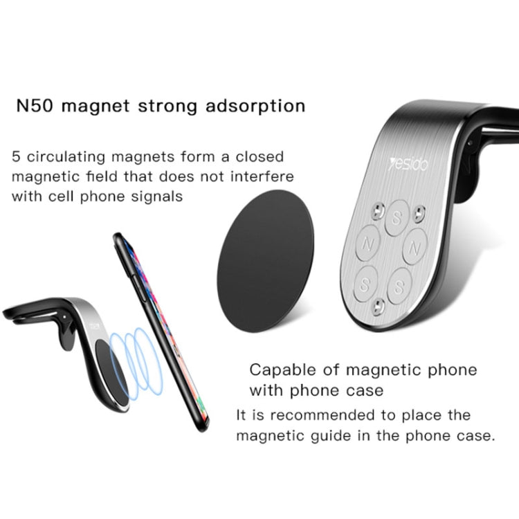 Yesido C64 Car Air Vent Strong Magnetic Phone Holder, C64 (Black)
