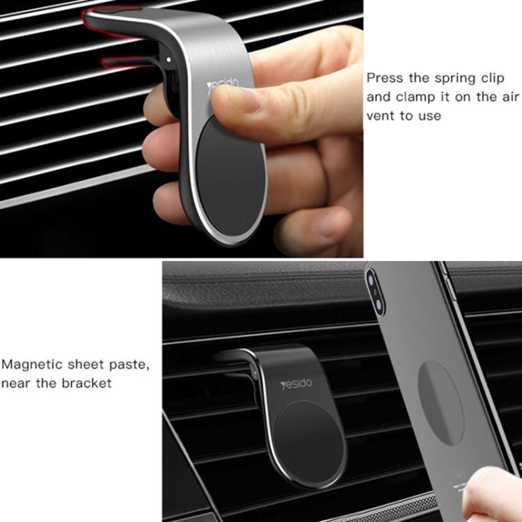 Yesido C64 Car Air Vent Strong Magnetic Phone Holder, C64 (Black)