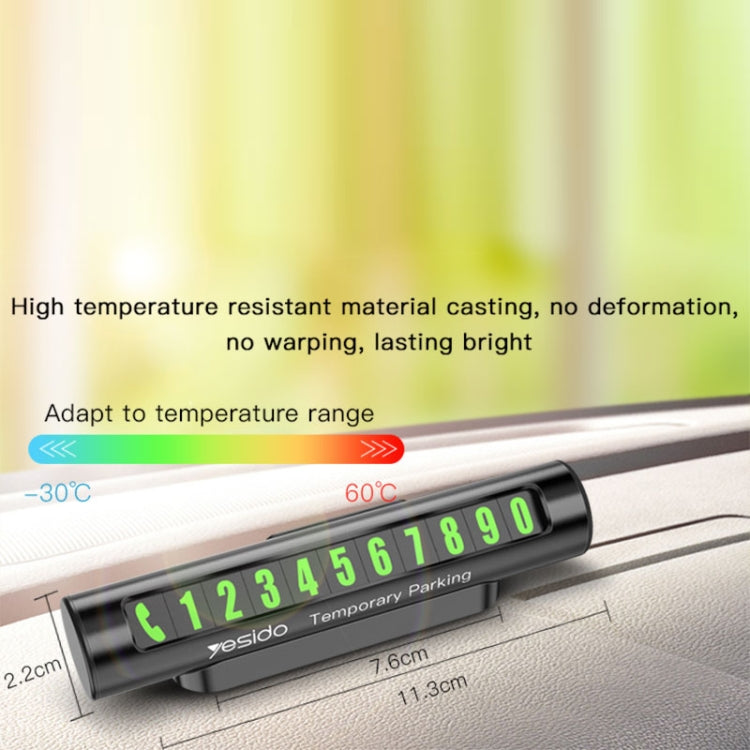 Yesido C68 Car Temporary Parking Card Magnetic Adsorption Luminous Phone Number Plate, C68
