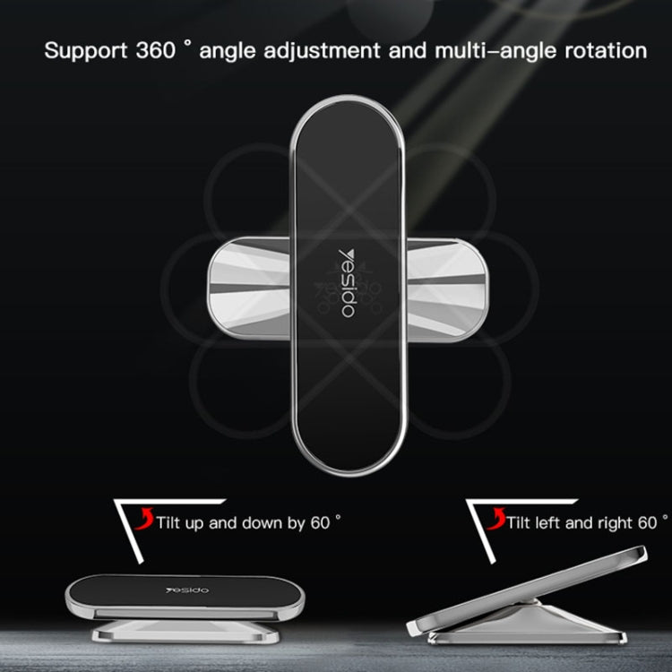Yesido C82 Car 360 Degree Rotation Strong Magnetic Phone Holder, C82 (Silver), C82 (Black)
