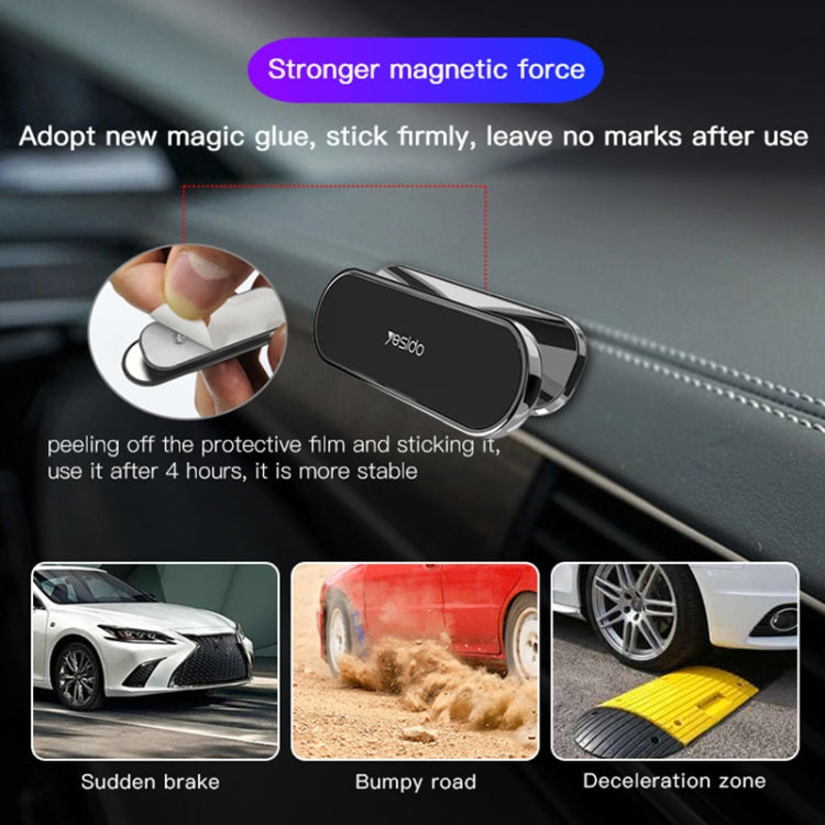 Yesido C82 Car 360 Degree Rotation Strong Magnetic Phone Holder, C82 (Silver), C82 (Black)