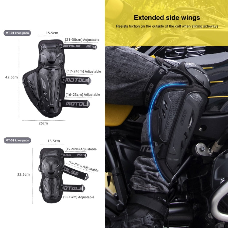 Motolsg Motorcycle Bicycle Riding Protective Gear, 2 in 1 Knee Pads, 2 in 1 Elbow Pads, 4 in 1 Elbow Pads