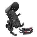 WUPP CS-1848B1 15W Motorcycle Wireless Fast Charging Phone Navigation Holder, Rearview Mirror Type