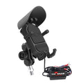 WUPP ZH-1848B1 15W Motorcycle Wireless Fast Charging Phone Navigation Holder, M8 Ball Joint, M10 Ball Joint
