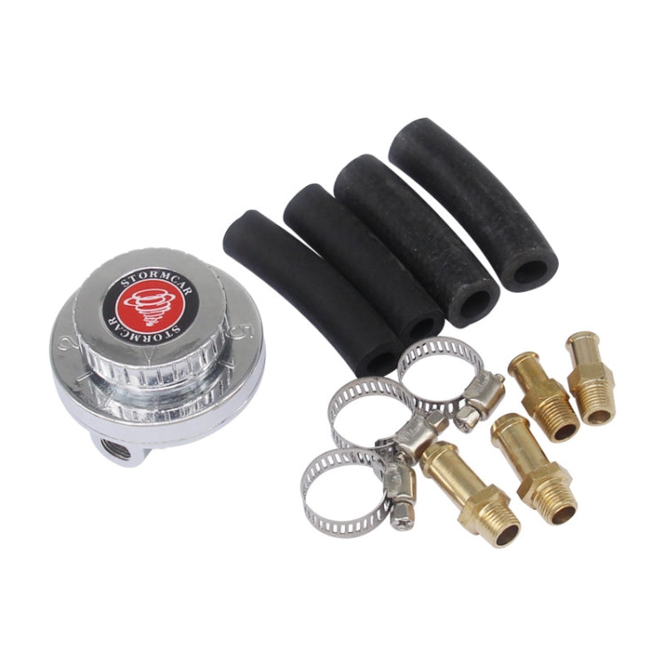 Car 8mm & 10mm Manual Adjustable 1-5psi Fuel Pressure Regulator Valve