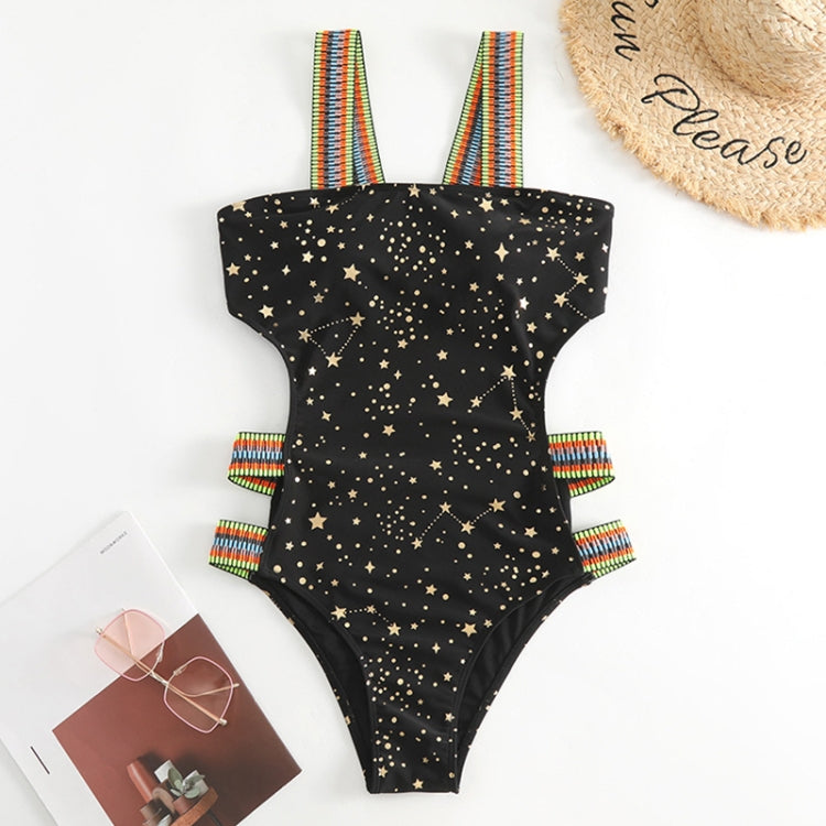 Woman Sexy Star Gilding One Piece Bikini Swimsuit, S, M, L, XL
